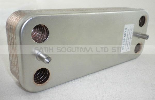 Viessmann vitopend 100 plaka eşanjör . 12 plakalı (  KK01.96.714 )(PRC) ( Vidalama delik arası 155mm )Alarko yeni serena esanjör . Viessmann kombi eşanjörü .