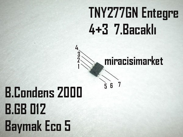 ﻿Bosch condens 2000 ana kart entegresi . TNY277GN 4+3 7.Bacaklı ( 93180001335 ) Buderus GB012 Ana kart entegresi  . Baymak eco5 ana kart entegresi .