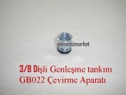 Buderus GB022 Genleşme tankına çevirme aparatı 3/8 dişliden geçme tipe çevirme adaptör ( 93180007818 ) 3/8 dişli genleşme takını geçme tipe çeviren aparat .