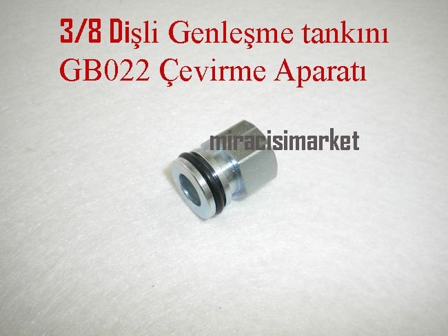 Buderus GB022 Genleşme tankına çevirme aparatı 3/8 dişliden geçme tipe çevirme adaptör ( 93180007818 ) 3/8 dişli genleşme takını geçme tipe çeviren aparat .