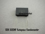 68K 680NF Kutupsuz kondansatör . 2.Uçlu kare tip gri renkli 275VX2 ( 93180001430 ) Demirdöküm neva kondansatör . Demirdöküm Atron kondansatör .