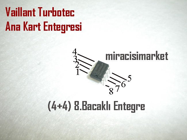 ﻿Vaillant turbotec ana kart entegresi . 4+4 8.Bacaklı DİP . ICE3B0565 ( 93180001330 ) Vaillant turbotek entegre .