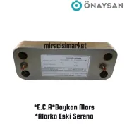 Eca confeo premix 24kw eşanjör . 12.Plakalı ( 93180003142 ) ÖNAYSAN (Vidalama delik arası 148mm) Eca proteus eşanjör . Baykan mars eşanjör . Alarko eski serena eşanjör .