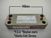 Eca confeo premix 24kw eşanjör . 12.Plakalı ( 93180003142 ) ÖNAYSAN (Vidalama delik arası 148mm) Eca proteus eşanjör . Baykan mars eşanjör . Alarko eski serena eşanjör .
