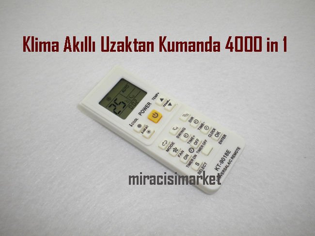 Klima kumandası . Üniversal akıllı 4000 modele uyumlu . kt-9018 e ( KLK051 )(PRC) Klima kumandası akıllı . klima kumandası üniversal .