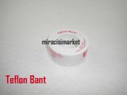 Teflon bant . Beyaz renkli . PTFE ( TE354B ) (PRC) 12mm (12mmx0.076mm) 10 Metre .  Vida dişinin şeklini alabilmesi için az miktarda ters şekilde gerilerek üst üste sarılarak uygulanır .