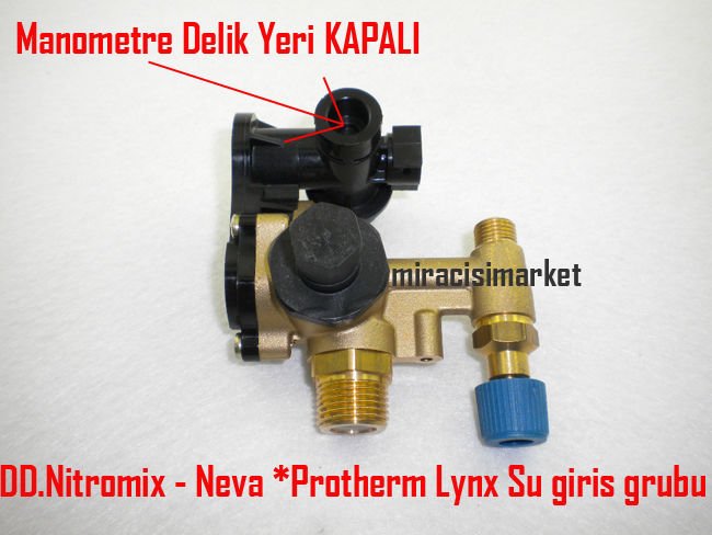 Demirdöküm Neva Su Giriş Grubu - SAĞ Blok Pirinç Manometre Yeri Kapalı ( KK01.95.417 )(TR) Demirdöküm nitromix sağ blok . Protherm Lynx sağ blok .