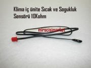 Klima iç ünite sensörü . 10k ohm  (Plastik Uç)( KL13AB ) 2.uçlu . Ntc Termistör . klima sensörü .