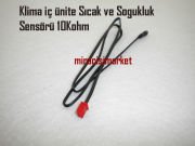 Klima iç ünite sensörü . 10k ohm  (Plastik Uç)( KL13AB ) 2.uçlu . Ntc Termistör . klima sensörü .