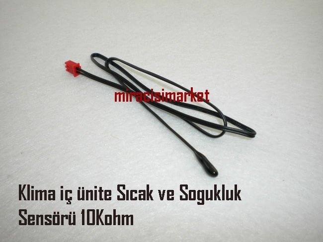 Klima iç ünite sensörü . 10k ohm  (Plastik Uç)( KL13AB ) 2.uçlu . Ntc Termistör . klima sensörü .