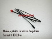 Klima iç ünite sensörü . 10k ohm  (Plastik Uç)( KL13AB ) 2.uçlu . Ntc Termistör . klima sensörü .