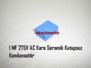 Nitron kondansatör . 1 MF 275V AC Seramik kutupsuz Kare tip ( 93180001431 ) Ebad Ölçüleri ( 24x9x19mm) 2.uçlu . 1 mf kondansatör .