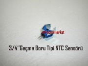 Kombi ntc sensörü . Geçme Boru Tipi 3/4 yüzeysel mavi renkli ( KK01.96.629 ) (TR) Boru tipi geçmeli kombi ntc sensörü .
