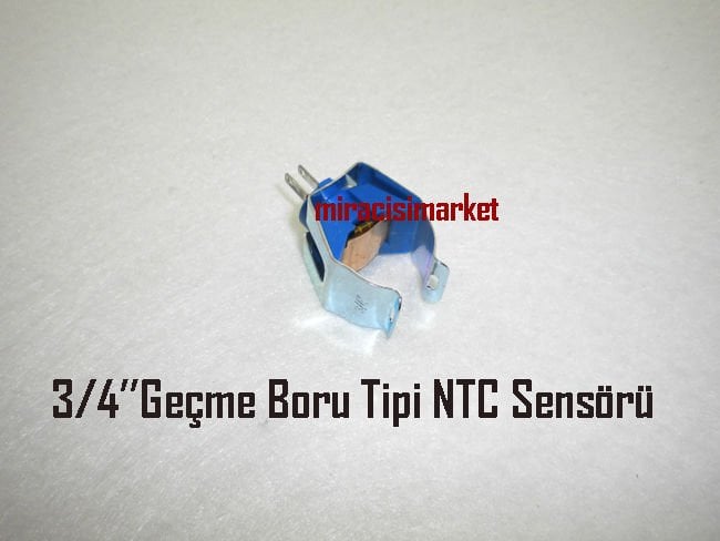 Kombi ntc sensörü . Geçme Boru Tipi 3/4 yüzeysel mavi renkli ( KK01.96.629 ) (TR) Boru tipi geçmeli kombi ntc sensörü .