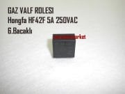 Nitron gaz valfi rölesi . Hongfa HF42F ( Panasonic ALA2PF/24 röle Muadili ) ( 93180001160 )(PRC) 6.Bacaklı 5A 250VAC Ebad Ölçüleri(24x12x24mm)  Kombi kartı gaz valfi rölesi