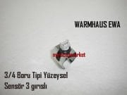 Warmhaus Ewa Ntc Sensör . 3/4 boru tipi yüzeysel 3 iğne Soketli . 3 girişli . ( 93180007103 )(TR) Warmhaus boru tipi sensör 3 iğne soketli .