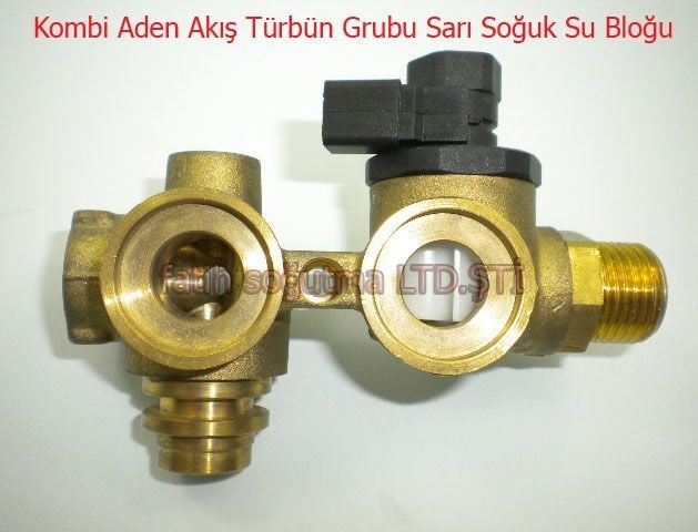 Demirdöküm Aden Su Giriş Grubu Pirinç . PAKKENS . Emniyet ventili ve Türbin Bloğun üstünde takılı vaziyette gelecek SIFIR ÜRÜN ( KK01.95.001 )