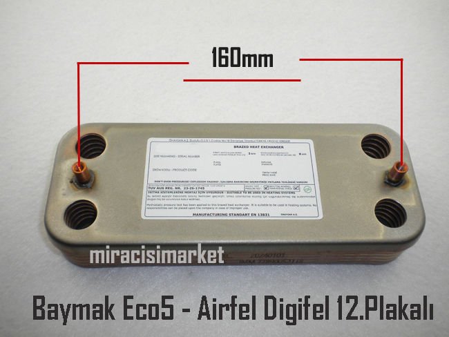 Airfel digifel esanjör . 12.Plakalı ( 93180003162 ) ÖNAYSAN (Vidalama delik arası 160mm ) Baymak eco 5 esanjör . Baymak attivo esanjör .