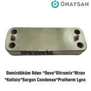 Demirdöküm neva esanjör . 12.Plakalı ( 93180003112 )(TR) ÖNAYSAN (Vidalama Delik Arası 166mm) Demirdöküm sargon condense esanjör . Demirdöküm nitromix P24 Esanjör . Demirdöküm Kalisto esanjör . Protherm  Lynx esanjör