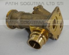 Vaillant Turbotec 3 Yollu vana . gövdesi blok pirinç ( KK01.97.685 ) Vaillant Turbotek 3.Yollu blok pirinç . vailant turbotek üç yollu blok