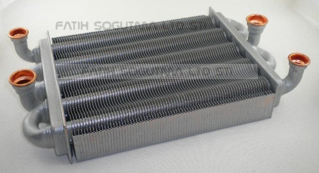 Ferroli Domiproject F24 D Eşanjör  Valmex ( KK01.95.225 ) Çapraz ( 2x1/2 - 2x3/4 )- Ferroli Domicondens F24 Eşanjör .