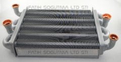 Ferroli Domiproject F24 D Eşanjör  Valmex ( KK01.95.225 ) Çapraz ( 2x1/2 - 2x3/4 )- Ferroli Domicondens F24 Eşanjör .