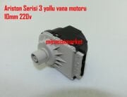Ariston Egis 3 yollu vana motoru  ( 93180005115 ) Siyah beyaz 220V kare tip 10MM I.T.M Made  in PRC . Ariston clas 3 yollu vana motoru . Ariston Genus 3 yollu vana motoru
