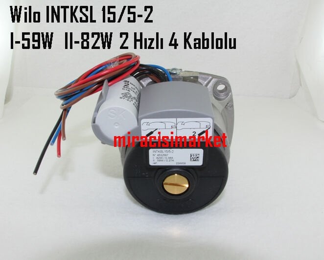 Ariston Egis sirkülasyon pompası . 2 Hızlı 4 Kablolu . Wilo INTKSL 15/5-2 ( 93180006754 ) Dar Çarklı I-59W II-82W . Wilo ariston tipi pompa  . Ariston 15/5 He-2 pompa motoru