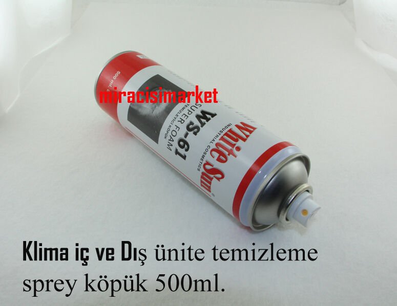 Klima temizleyici köpük sprey . 500ml . White Sun WS-61 Super Foam ( KLM038 ) Klima temizleyici köpük sprey .