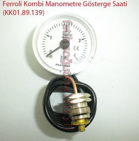 Ferroli Domicompact Manometre Gösterge Saati İnce Diş ( KK01.78.016 ) Ferroli Kombi Manometre Gösterge Saati