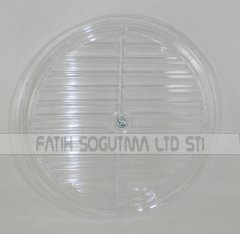 Kombi Havalandırma menfezi  . Kristal - 1.Kalite . Şeffaf renkli Çap:180mm ( KK01.98.440 ) Doğalgaz menfezi .