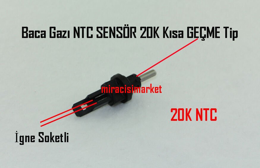 Bosch kombi baca gazı sensörü . NTC Sensör 20K Kısa Geçme Tip 2 uçlu iğne Soketli ( 93180007220 )(TR) Viessmann kombi baca gazı sensörü 20K .