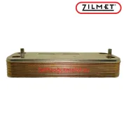 Milenyum Plus Esanjör.Demirdöküm Milenyum Plus Plaka Esanjör. Demirdöküm Plus eşanjör plaka 12.plakalı ZILMET (FSDM02R) (KK01.89.090)  (vidalama delik arası 166 mm)Demirdöküm kombi esanjör