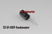 33 Uf kondansatör  400V Silindir 2 uçlu ( 93180001450 ) ebad ölçüsü (20x13mm) Ariston Genus Premium Evo kart üstündeki kondansatör .  33 uf 400 v kondansatör .
