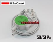 59/51 Pa Huba prosestat . Made in İTALY . Plastik 3 soketli Kalın uçlu ( KK01.96.524 ) Demirdöküm hava prosestatı . Saunier duval hava prosestat . S5744100