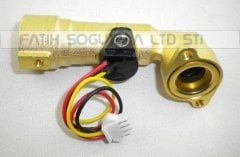 Termodinamik JSG 25-12K Şofben Akış Türbini L tipi Pirinç ( KK01.96.556 ) Gold Therm fontana hermetik şofben akış türbini .