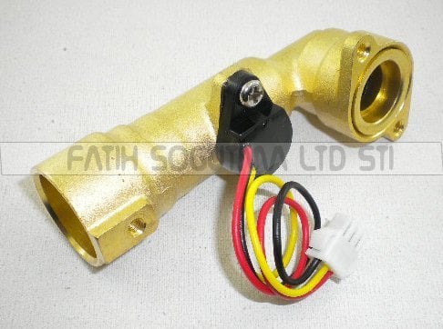 Termodinamik JSG 25-12K Şofben Akış Türbini L tipi Pirinç ( KK01.96.556 ) Gold Therm fontana hermetik şofben akış türbini .