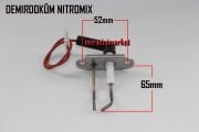 Demirdöküm nitromix ateşleme elektrodu . çiftli kablolu ( 93180009390 )(PRC)(ATG65) Demirdöküm nitromix elektrod .