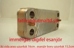 Airfell digifel eşanjör  12.Plakalı SWEP Üstü tırtıklı ( KK01.96.728 ) airfel dijifel eŞanjör Airfell Digifell Kombi Plaka Eşanjör