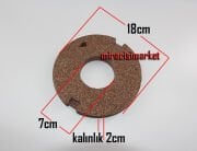 Eca Proteus Premix amyant . Yuvarlak ÖN Kapak için . İzole TAŞ Kahverengi . ECA ORJİNAL ÜRÜN  ( 93180007538 )(TR)  Çap.18cm Ortası açık . 1 delikli . kenarlarda 2 çeltik var . Warmhaus kombi amyant .