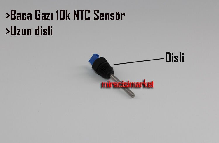kombi baca gazı sensör . 10K NTC Sensör Uzun Saplı Dişli Jack Geçme iki uçlu soket ( 93180007213 )(TR)