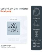 General mitra HT 16S RF oda termostat . kablosuz . internet bağlantılı wifi . WIRELESS Termostat ( 93180006602 )