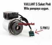 Vaillant turbotec pompa motoru . 5 Soket Pin'li WİLO tipine uygun muadil ürün . W-FORCE ( 93180006783 )(PRC) 83W VHSL 15/6HE-2 .