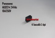 Demirdöküm vinto röle . 4 bacaklı ayaklar L Şeklinde . Panasonic ALQ324 24Vdc 10A 250VAC ( 93180001010 ) Demirdöküm vinto kart rölesi .
