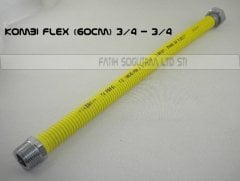 Kombi Gaz Borusu Flex 60 Cm Makaronlu (3/4 - 3/4) ( KK01.95.142 )
