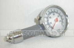 Kombi tank basınç ölçer Metal Gövdeli Kadranlı Manuel tip ( KK01.96.905 ) ( Rahat Okuma için kilitleme butonlu )