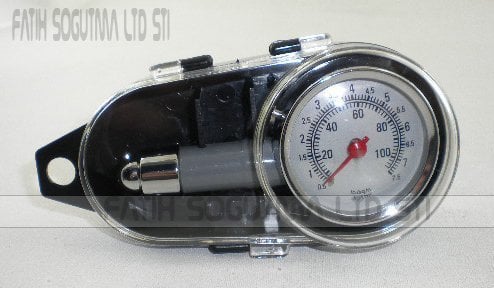 Kombi genleşme tank basınç ölçer . Kadranlı Manuel tip . 7,5bar 100 PSİ ( KK01.96.905 ) ( Rahat Okuma için kilitleme butonlu )