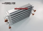Ferroli fer Ana eşanjör . Yanma odası 22cm, Borular Geçme uzun 5mm .2 başta 2 Ortada 2x3/4 - 2x1/2 ( 93180008050 ) (PRC)