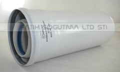 Kombi Baca Uzatması 25cm YOĞUŞMALI ( KK01.98.370 ) (iç çap 60mm Plastik - Dış çap Alüminyum 100mm) kombi baca uzatma yoğuşmalı .