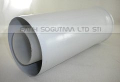 Kombi Baca Uzatması 25cm YOĞUŞMALI ( KK01.98.370 ) (iç çap 60mm Plastik - Dış çap Alüminyum 100mm) kombi baca uzatma yoğuşmalı .